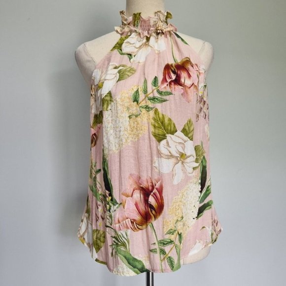Sheike Multicolour Floral Sleeveless Halter Neck Top Size 10 - Picture 2 of 6